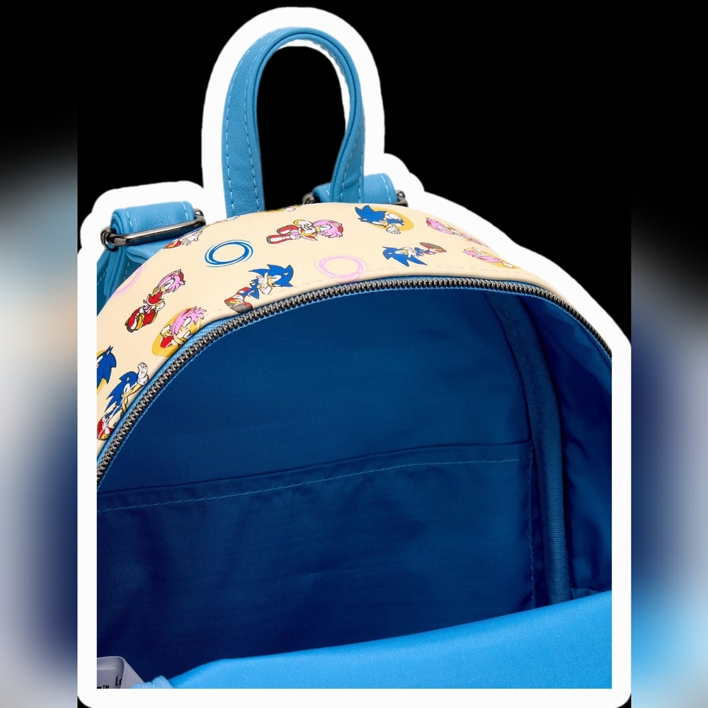 Brand New! Loungefly Sonic The Hedgehog Amy Rose & Sonic Mini Backpack - Picture 5 of 5